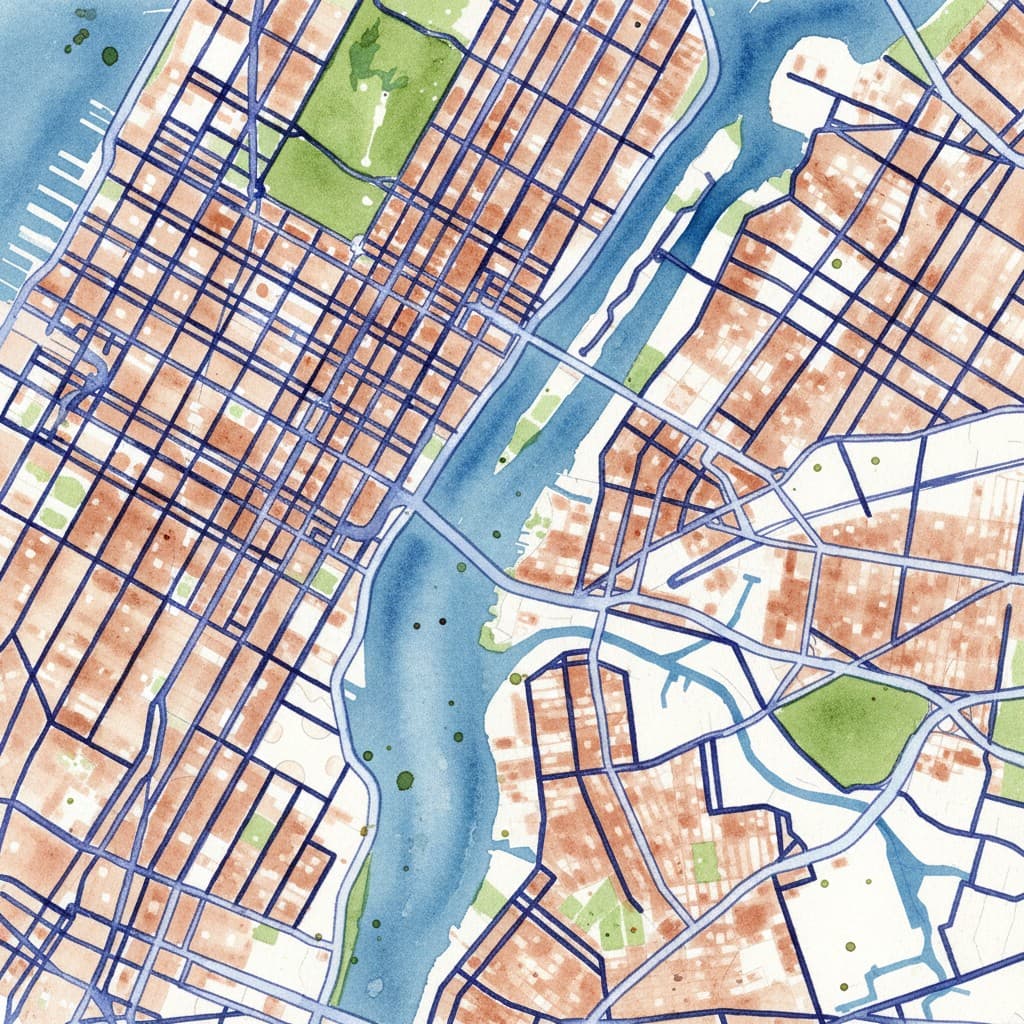 Watercolor Map
